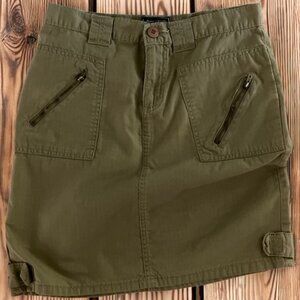VTG American Outpost military green cotton  canvas skirt Women/Juniors size 2